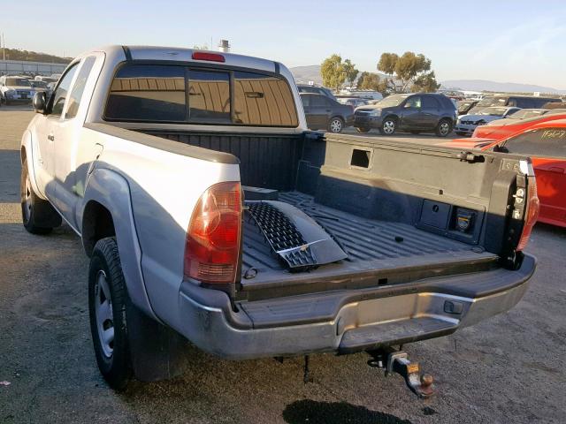 5TETU62N45Z034284 - 2005 TOYOTA TACOMA PRE SILVER photo 3