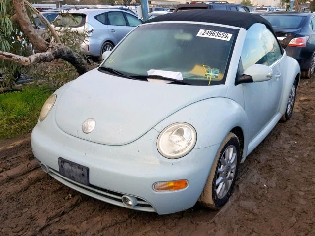 3VWCM31Y95M310592 - 2005 VOLKSWAGEN NEW BEETLE Mavi foto 2
