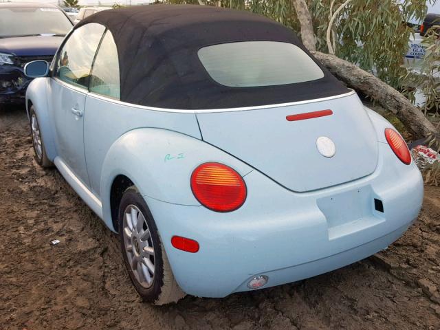 3VWCM31Y95M310592 - 2005 VOLKSWAGEN NEW BEETLE Mavi foto 3