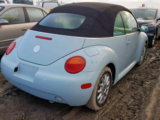 3VWCM31Y95M310592 - 2005 VOLKSWAGEN NEW BEETLE Mavi foto 4