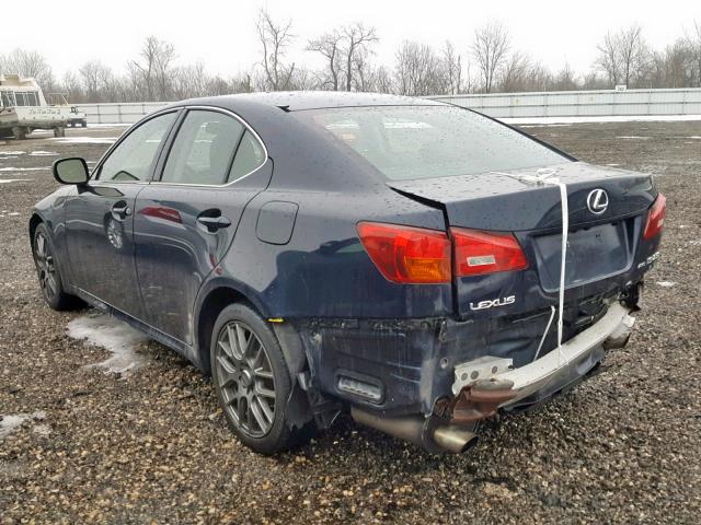 JTHCK262565004650 - 2006 LEXUS IS 250 BLUE photo 3