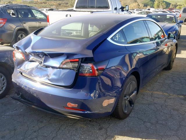 5YJ3E1EA7JF044635 - 2018 TESLA MODEL 3 BLUE photo 4