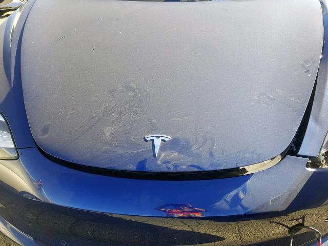 5YJ3E1EA7JF044635 - 2018 TESLA MODEL 3 BLUE photo 7