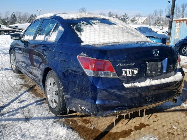 1HGCP26348A152232 - 2008 HONDA ACCORD LX BLUE photo 3