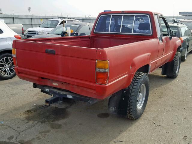 JT4VN67M8J0006925 - 1988 TOYOTA PICKUP SHO RED photo 4