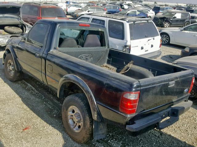 1FTYR10U93PA66110 - 2003 FORD RANGER BLACK photo 3