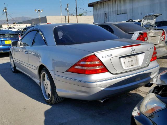 WDBPJ73J61A014102 - 2001 MERCEDES-BENZ CL 55 AMG SILVER photo 3