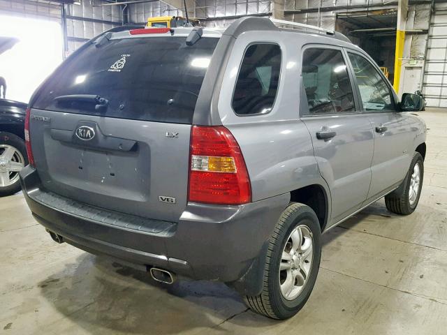 KNDJE723767155781 - 2006 KIA NEW SPORTA GRAY photo 4