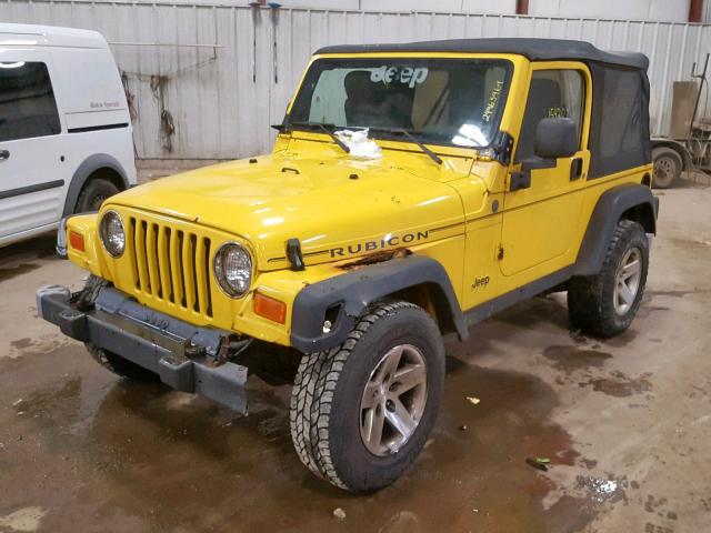 1J4FA69S04P765375 - 2004 JEEP WRANGLER / YELLOW photo 2