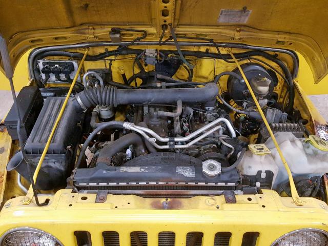 1J4FA69S04P765375 - 2004 JEEP WRANGLER / YELLOW photo 7