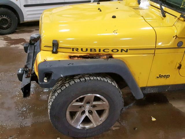 1J4FA69S04P765375 - 2004 JEEP WRANGLER / YELLOW photo 9