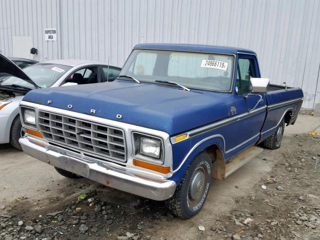 F15GCFE8590 - 1979 FORD F-150 BLUE photo 2