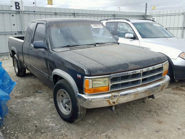 1B7GL23Y7TS500412 - 1996 DODGE DAKOTA BLACK photo 1