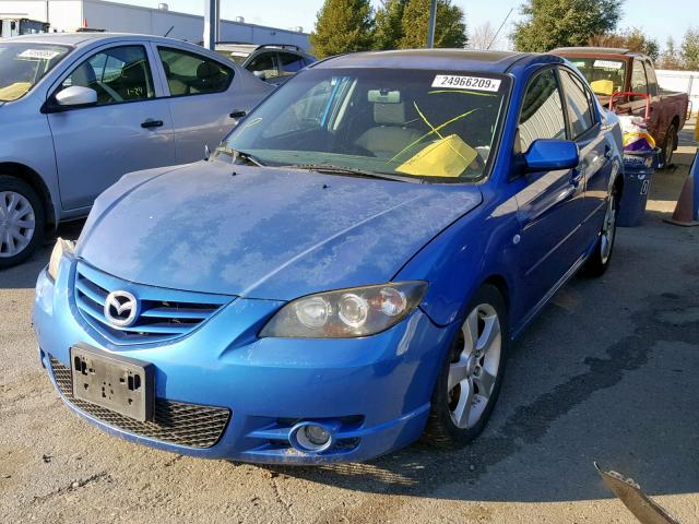 JM1BK123941142556 - 2004 MAZDA 3 S BLUE photo 2