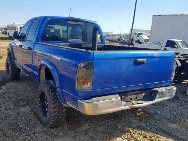 1D7KS28C77J568642 - 2007 DODGE RAM 2500 S BLUE photo 3