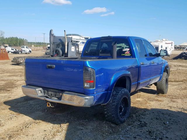 1D7KS28C77J568642 - 2007 DODGE RAM 2500 S BLUE photo 4