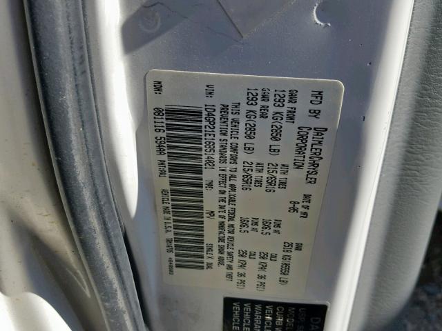 1D4GP21E16B514021 - 2006 DODGE CARAVAN C/ WHITE photo 10