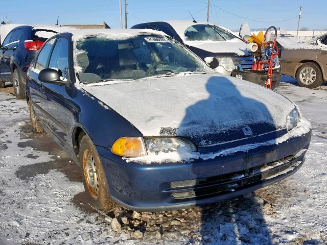 1HGEG8648SL035706 - 1995 HONDA CIVIC DX BLUE photo 1