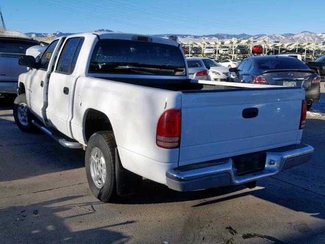 1B7HG48N32S551603 - 2002 DODGE DAKOTA QUA WHITE photo 3