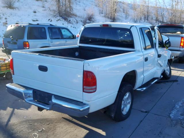 1B7HG48N32S551603 - 2002 DODGE DAKOTA QUA WHITE photo 4