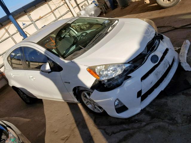 JTDKDTB33C1526269 - 2012 TOYOTA PRIUS C WHITE photo 1