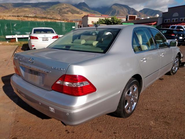 JTHBN36FX55024953 - 2005 LEXUS LS 430 SILVER photo 4