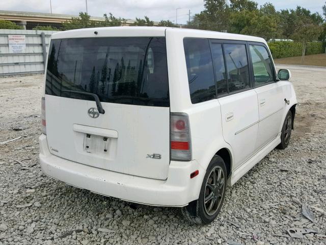 JTLKT324364072933 - 2006 TOYOTA SCION XB WHITE photo 4