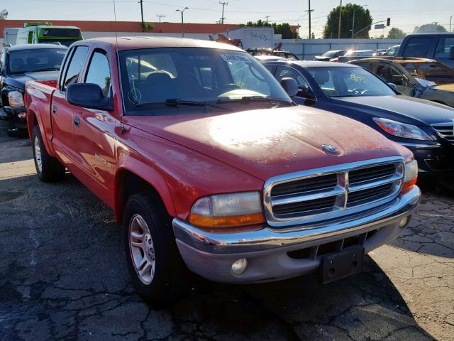 1B7HL48X82S602400 - 2002 DODGE DAKOTA QUA RED photo 1