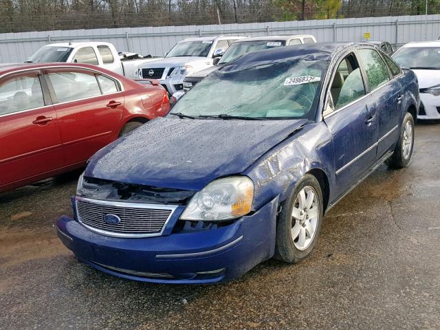 1FAFP24165G112309 - 2005 FORD FIVE HUNDR BLUE photo 2