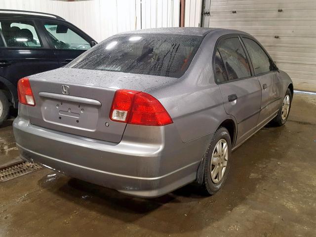 1HGES16415L017445 - 2005 HONDA CIVIC DX GRAY photo 4