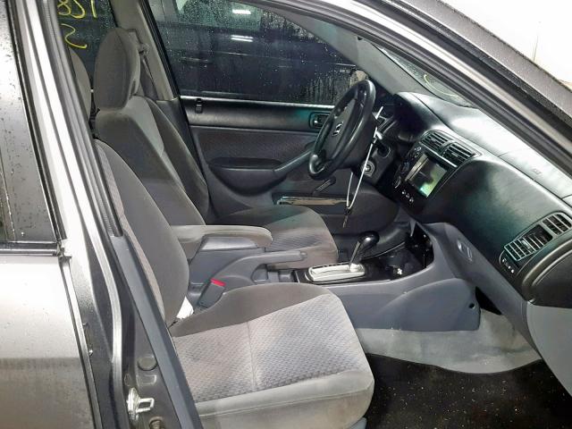 1HGES16415L017445 - 2005 HONDA CIVIC DX GRAY photo 5