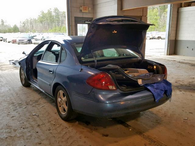 1FAFP55S92A269792 - 2002 FORD TAURUS SES BLUE photo 3