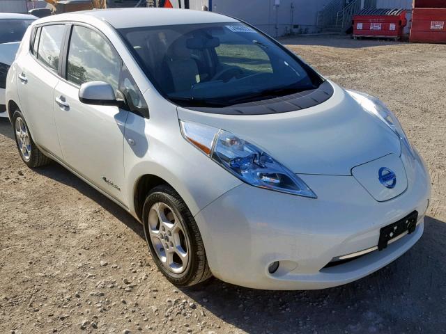 JN1AZ0CP9CT016691 - 2012 NISSAN LEAF SV WHITE photo 1