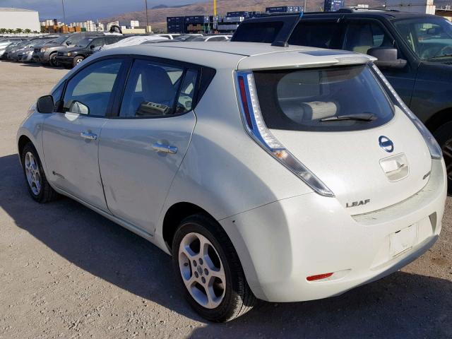 JN1AZ0CP9CT016691 - 2012 NISSAN LEAF SV WHITE photo 3