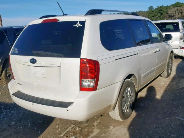 KNDMG4C76B6365456 - 2011 KIA SEDONA LX WHITE photo 4