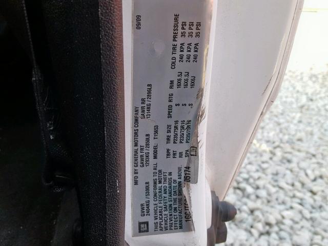 1GCJTCDE0A8105174 - 2010 CHEVROLET COLORADO L WHITE photo 10