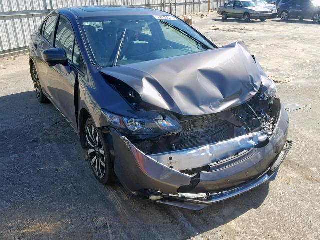 19XFB2F99EE038086 - 2014 HONDA CIVIC EXL GRAY photo 1