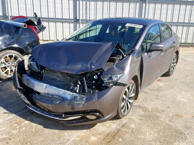 19XFB2F99EE038086 - 2014 HONDA CIVIC EXL GRAY photo 2