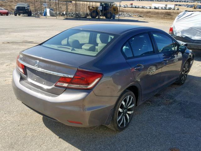 19XFB2F99EE038086 - 2014 HONDA CIVIC EXL GRAY photo 4