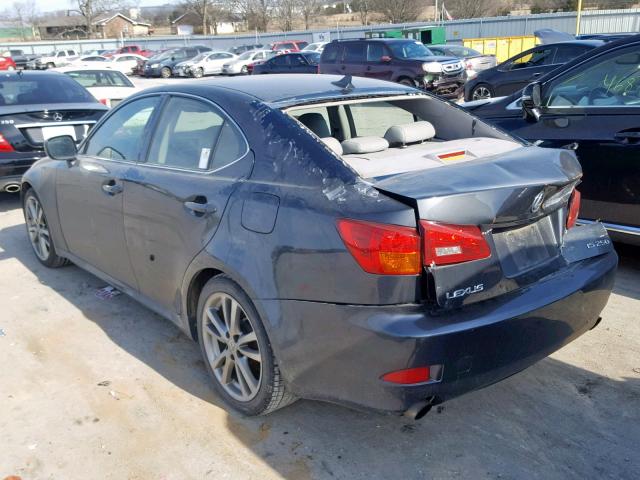 JTHBK262485062991 - 2008 LEXUS IS 250 BLACK photo 3