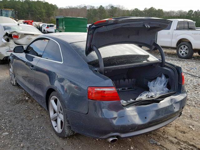 WAUDK78T88A033978 - 2008 AUDI A5 QUATTRO BLUE photo 3