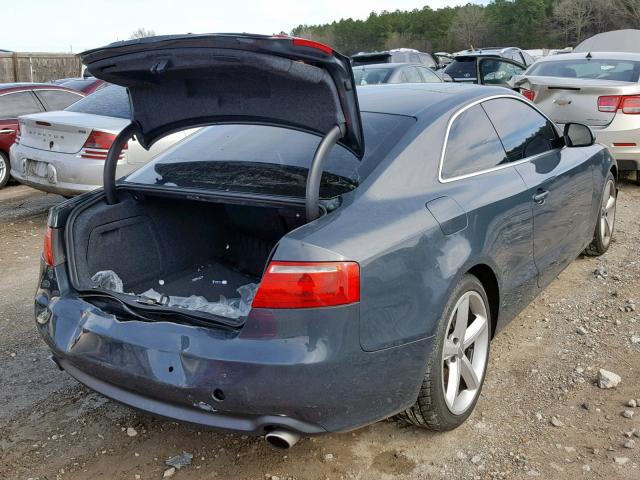 WAUDK78T88A033978 - 2008 AUDI A5 QUATTRO BLUE photo 4