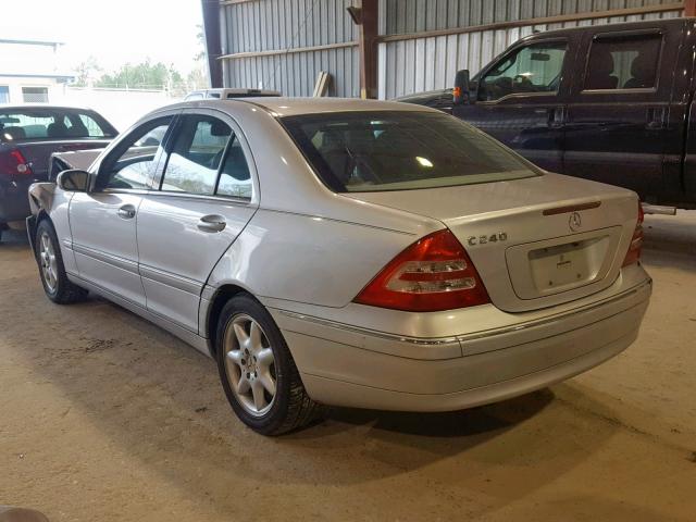 WDBRF61J83F345955 - 2003 MERCEDES-BENZ C 240 SILVER photo 3