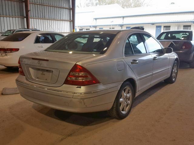 WDBRF61J83F345955 - 2003 MERCEDES-BENZ C 240 SILVER photo 4