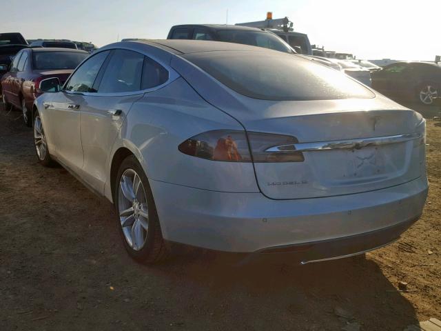 5YJSA1H1XEFP36154 - 2014 TESLA MODEL S SILVER photo 3