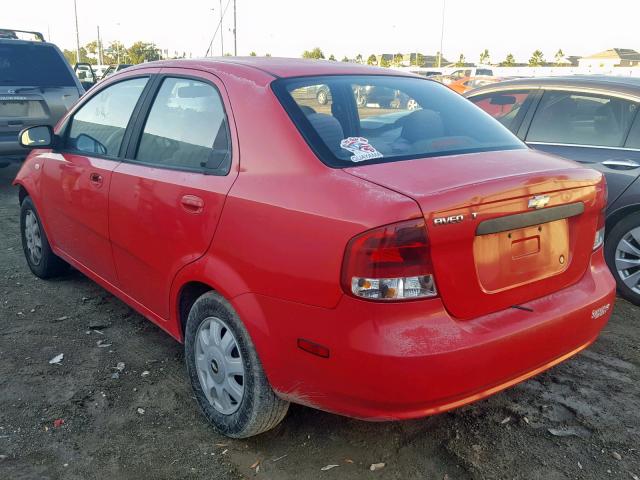 KL1TG52665B448382 - 2005 CHEVROLET AVEO LT RED photo 3