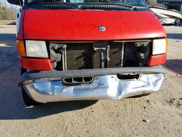 2D7HB11Y03K519131 - 2003 DODGE RAM VAN B1 RED photo 9