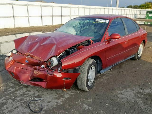 1FALP52U1TA309695 - 1996 FORD TAURUS GL RED photo 2