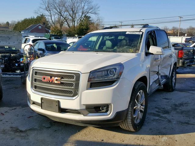 1GKKVRKDXEJ341023 - 2014 GMC ACADIA SLT WHITE photo 2