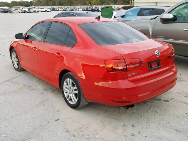 3VW1K7AJ9FM352866 - 2015 VOLKSWAGEN JETTA BASE Կարմիր լուսանկար 3